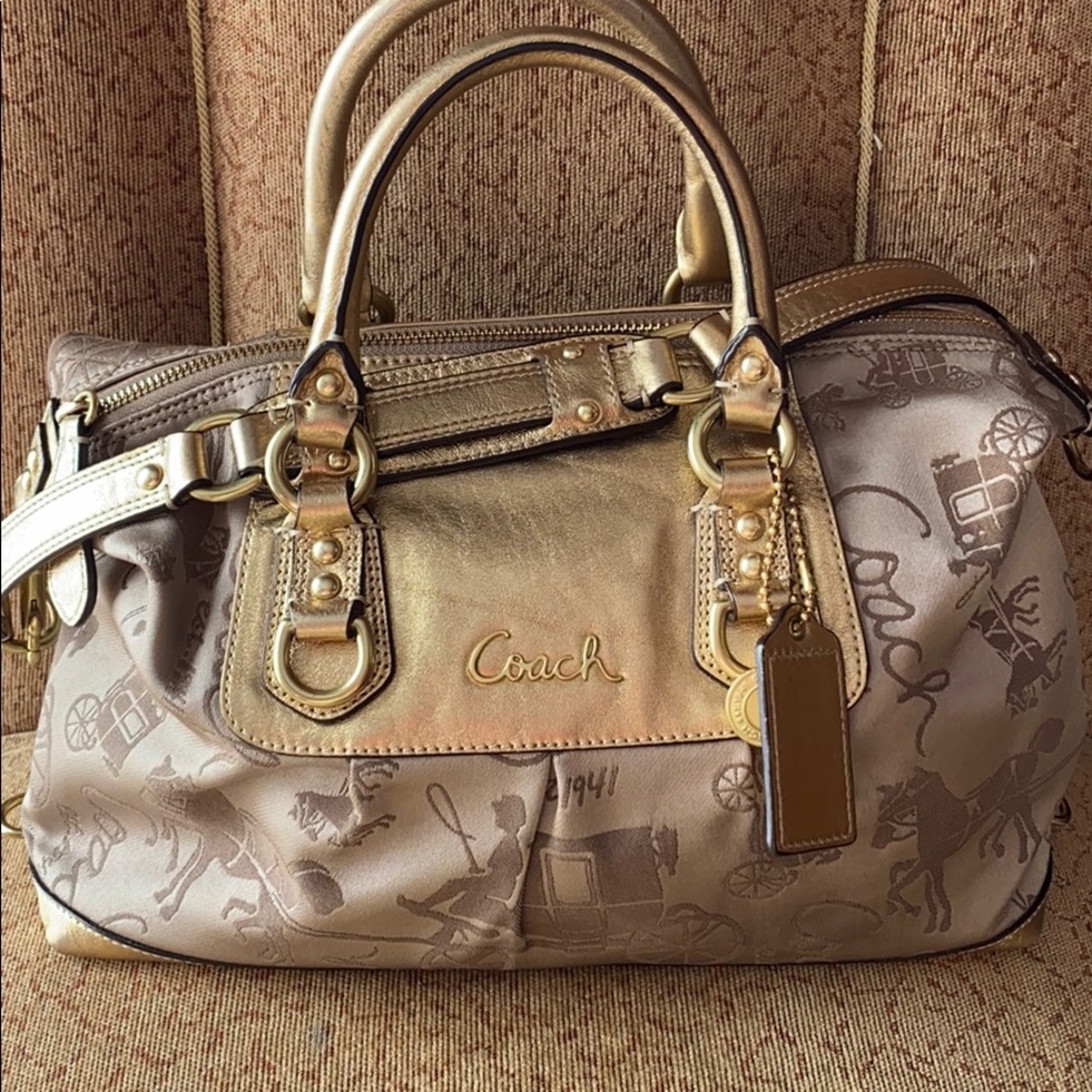 Coach Gold Carriage Bag